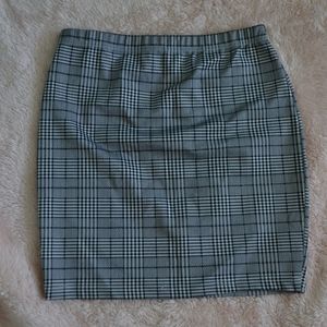 Plaid Body Con Skirt